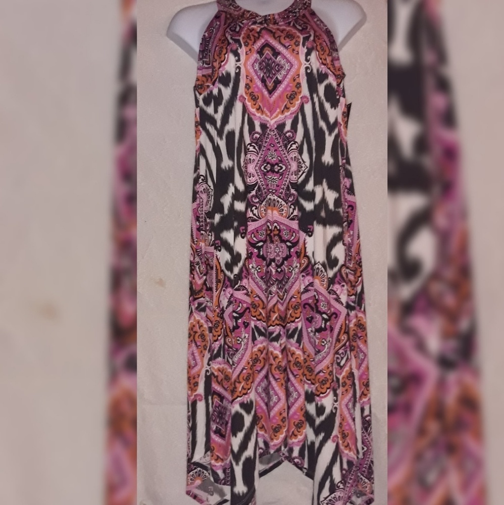 I.N.C Decorative Zebra Plus Size Maxi dress-NWT